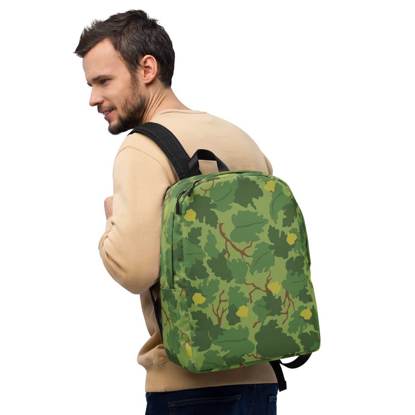 American Mitchell Wine Leaf Green CAMO Minimalist Backpack - Backpacks
