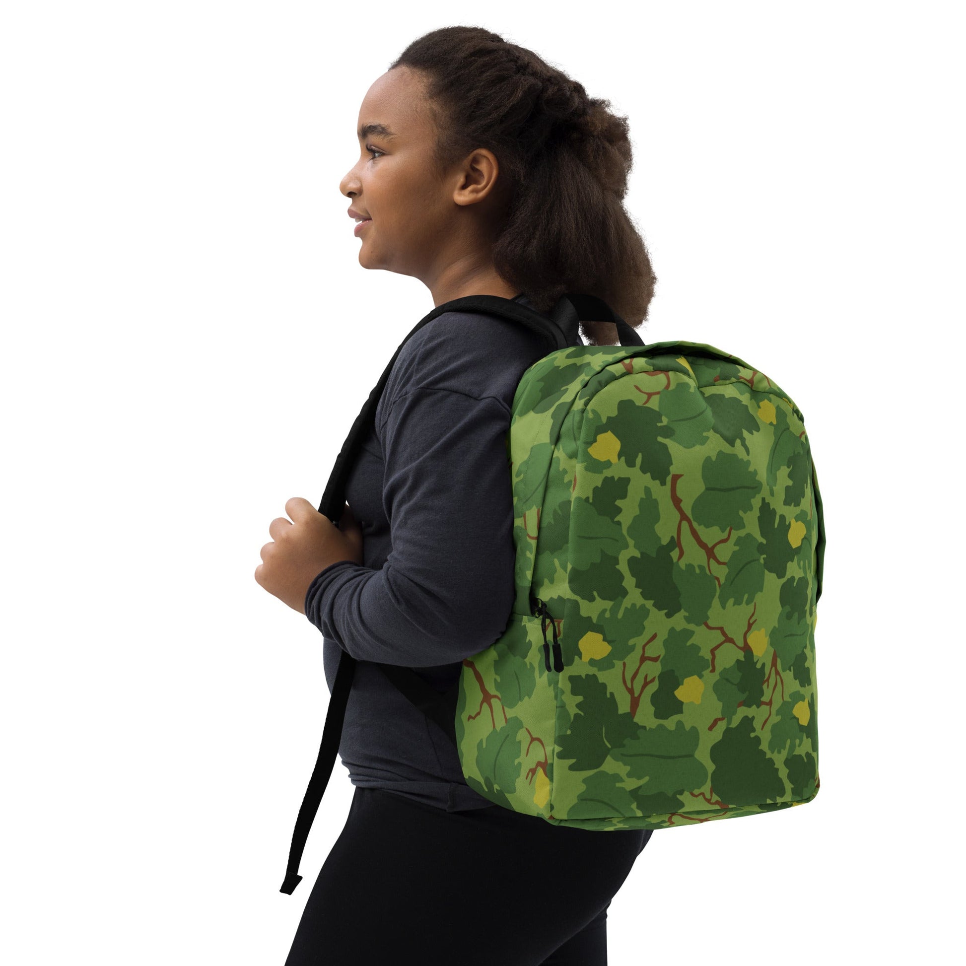 American Mitchell Wine Leaf Green CAMO Minimalist Backpack - Backpacks