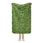 Mitchell Vine Leaf Green CAMO Sherpa Blanket - 37″×57″