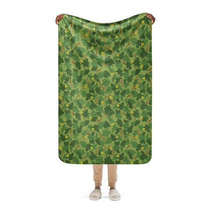 American Mitchell Wine Leaf Green CAMO Sherpa blanket - 37″×57″ - Blanket