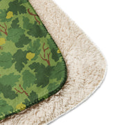 Mitchell Vine Leaf Green CAMO Sherpa Blanket