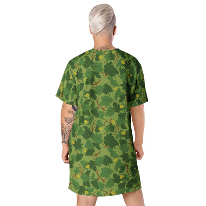 American Mitchell Wine Leaf Green CAMO T-shirt dress - Womens T-Shirt Dress