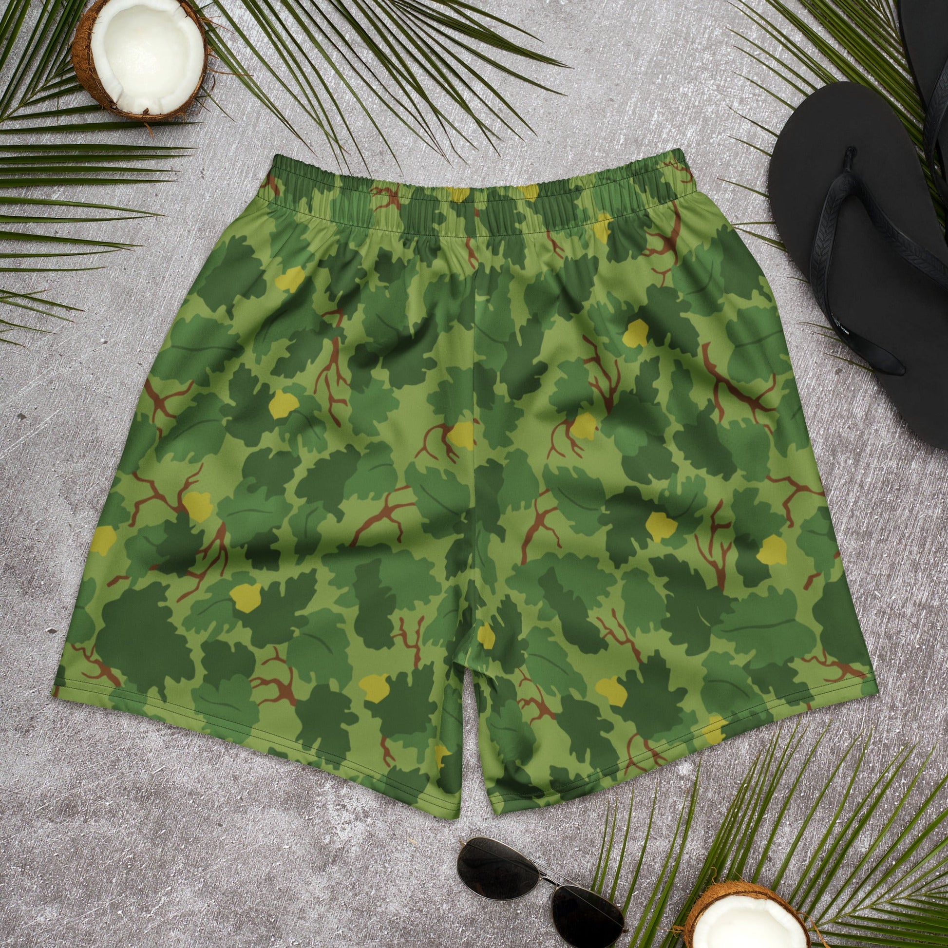 American Mitchell Wine Leaf Green CAMO Unisex Athletic Long Shorts