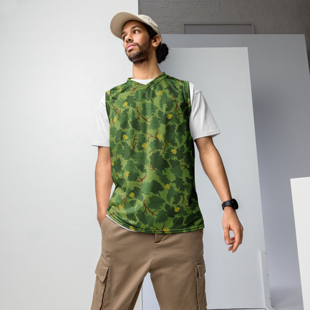 American Mitchell Wine Leaf Green CAMO unisex basketball jersey - 2XS - Unisex Basketball Jersey