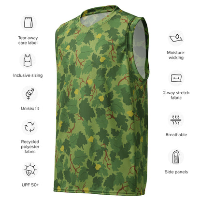 American Mitchell Wine Leaf Green CAMO unisex basketball jersey Basketball Jerseys