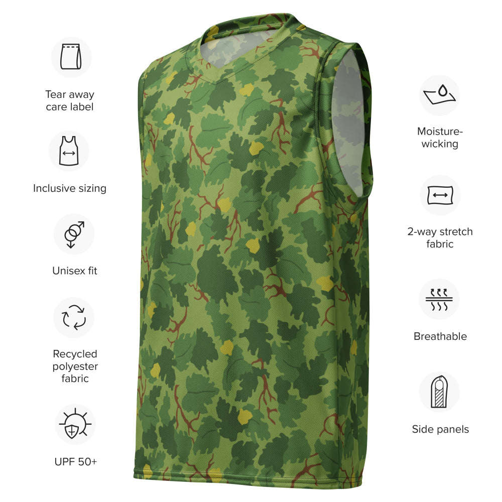 American Mitchell Wine Leaf Green CAMO unisex basketball jersey - Unisex Basketball Jersey