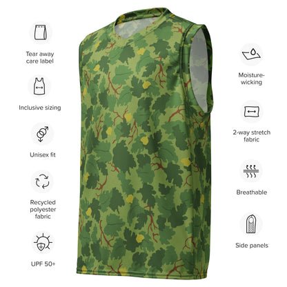 American Mitchell Wine Leaf Green CAMO unisex basketball jersey - Unisex Basketball Jersey