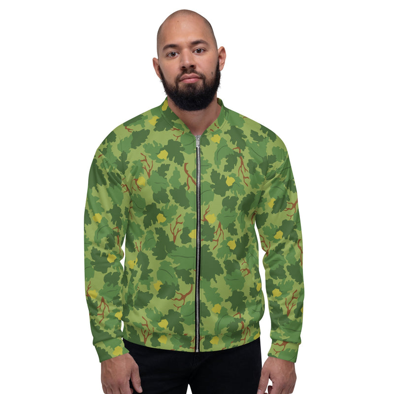 Mitchell Vine Leaf Green CAMO Unisex Bomber Jacket