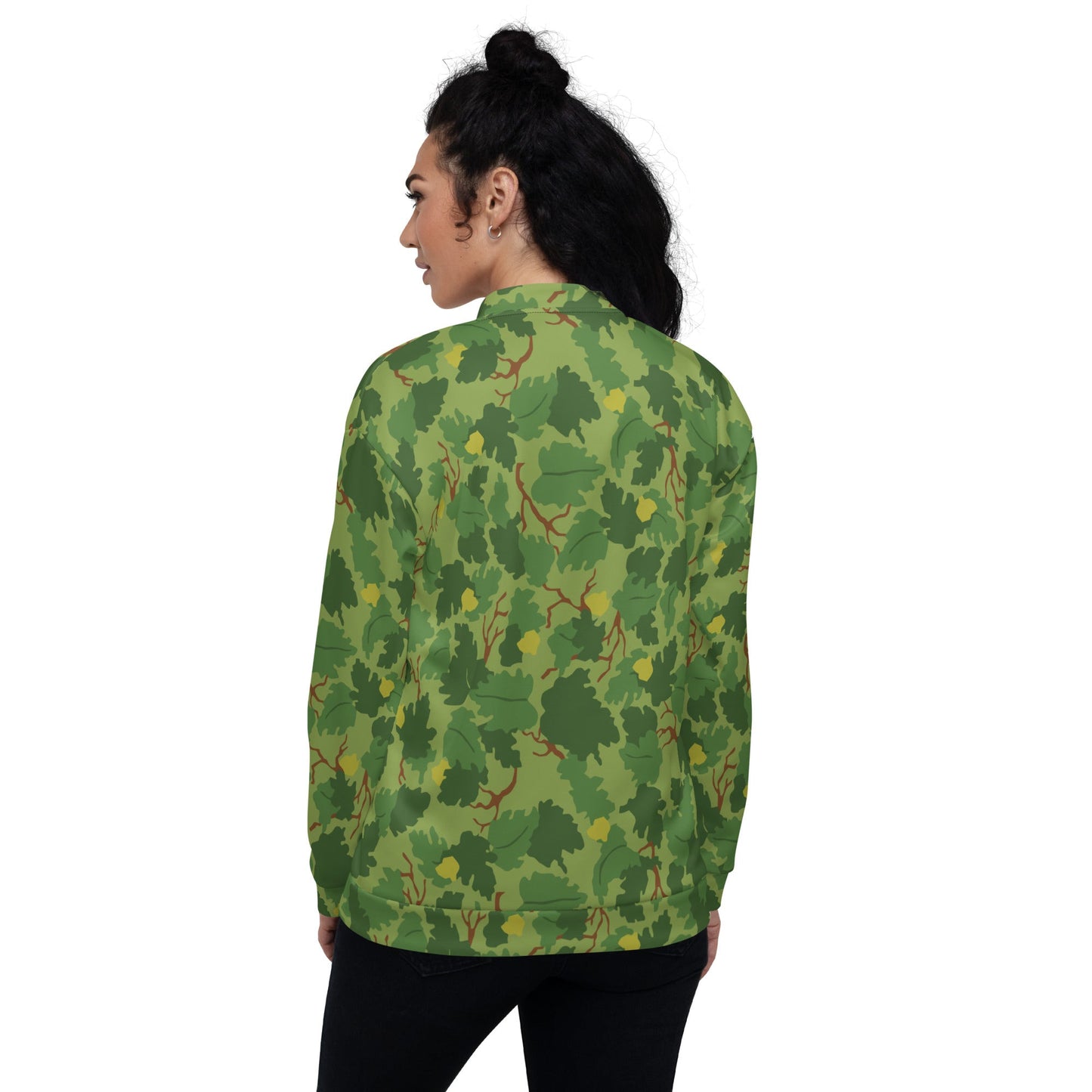 American Mitchell Wine Leaf Green CAMO Unisex Bomber Jacket - Jackets