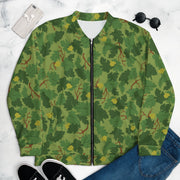 Mitchell Vine Leaf Green CAMO Unisex Bomber Jacket - XS