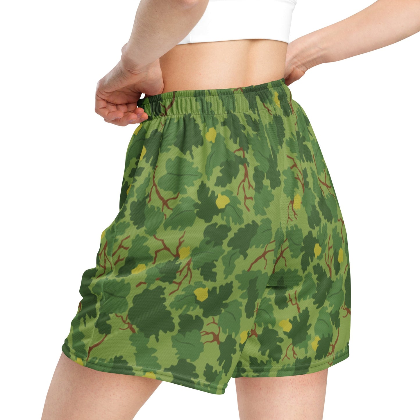 American Mitchell Wine Leaf Green CAMO Unisex mesh shorts - Mesh Shorts