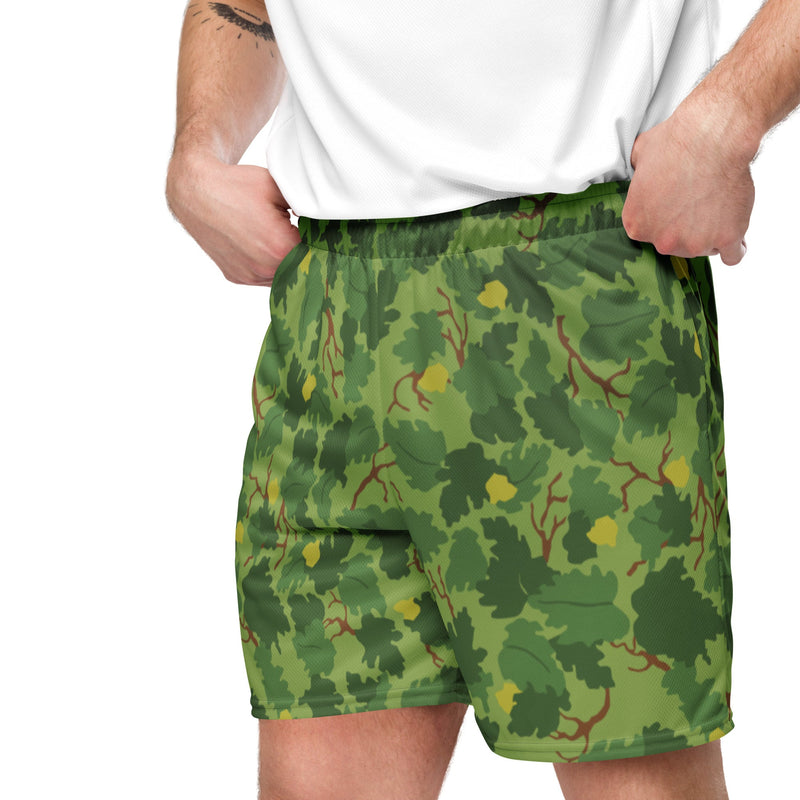 Mitchell Vine Leaf Green CAMO Unisex Mesh Shorts