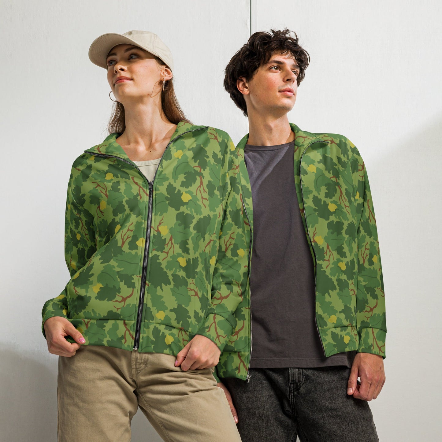 American Mitchell Wine Leaf Green CAMO Unisex track jacket - 2XS - Track Jackets