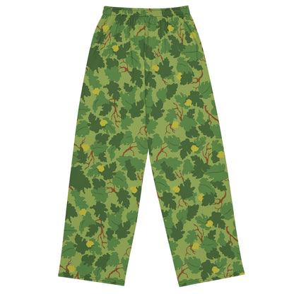 American Mitchell Wine Leaf Green CAMO unisex wide-leg pants - Unisex Wide-Leg Pants