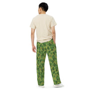 Mitchell Vine Leaf Green CAMO Unisex Wide-Leg Leisure Pants - Pant