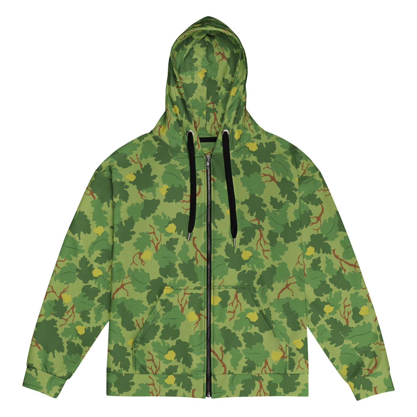 American Mitchell Wine Leaf Green CAMO Unisex zip hoodie - 2XS - Zip Hoodies