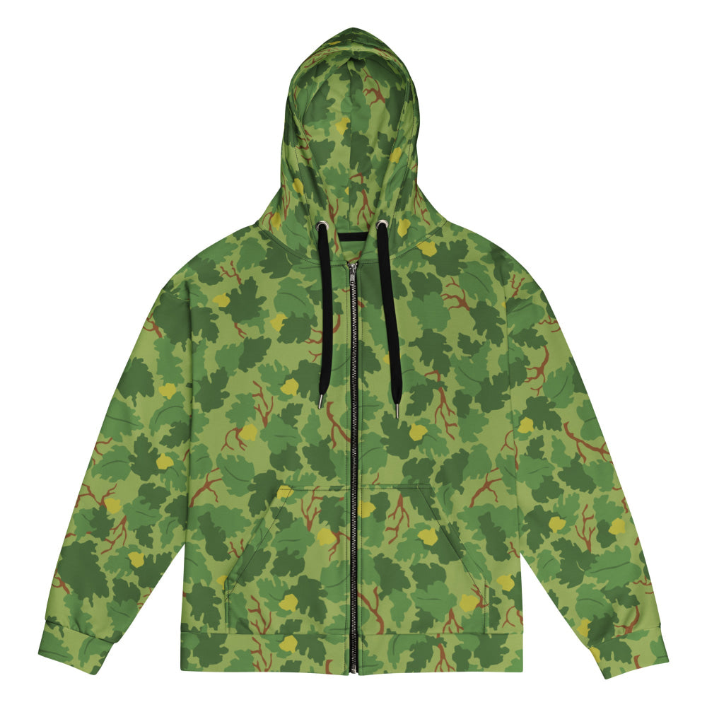 American Mitchell Wine Leaf Green CAMO Unisex zip hoodie - 2XS - Zip Hoodie