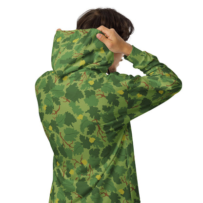 American Mitchell Wine Leaf Green CAMO Unisex zip hoodie - Zip Hoodies