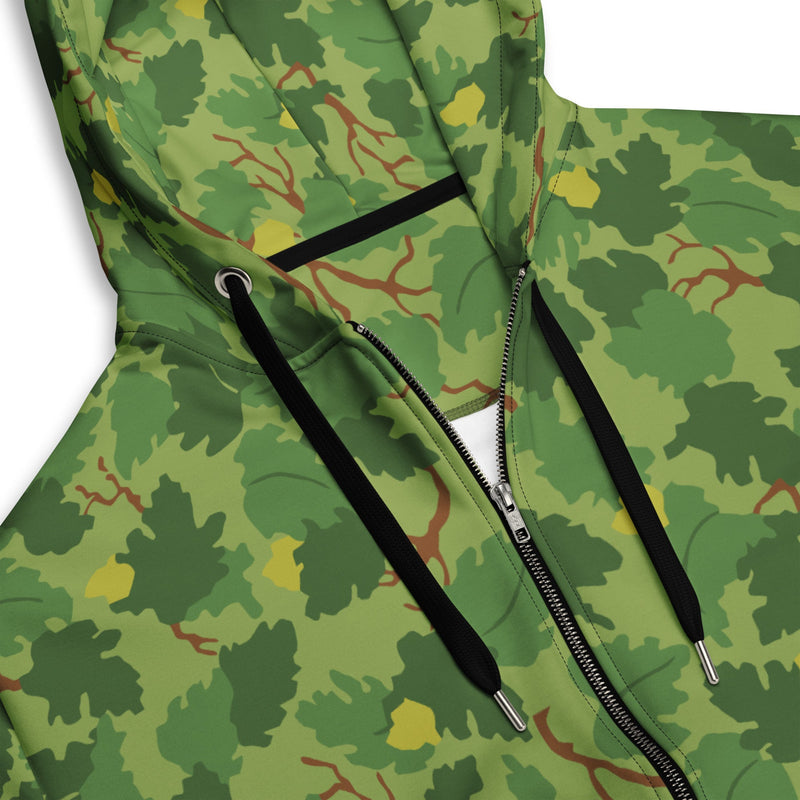 Mitchell Vine Leaf Green CAMO Unisex Zip Hoodie