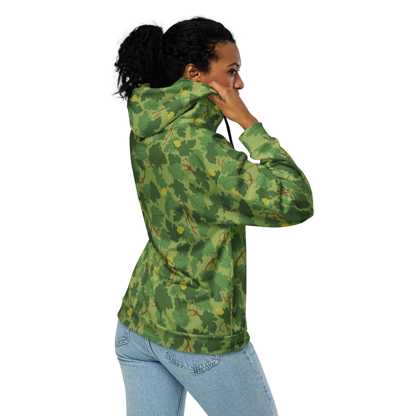 American Mitchell Wine Leaf Green CAMO Unisex zip hoodie - Zip Hoodies