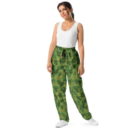 American Mitchell Wine Leaf Green CAMO Wide-leg joggers - Joggers