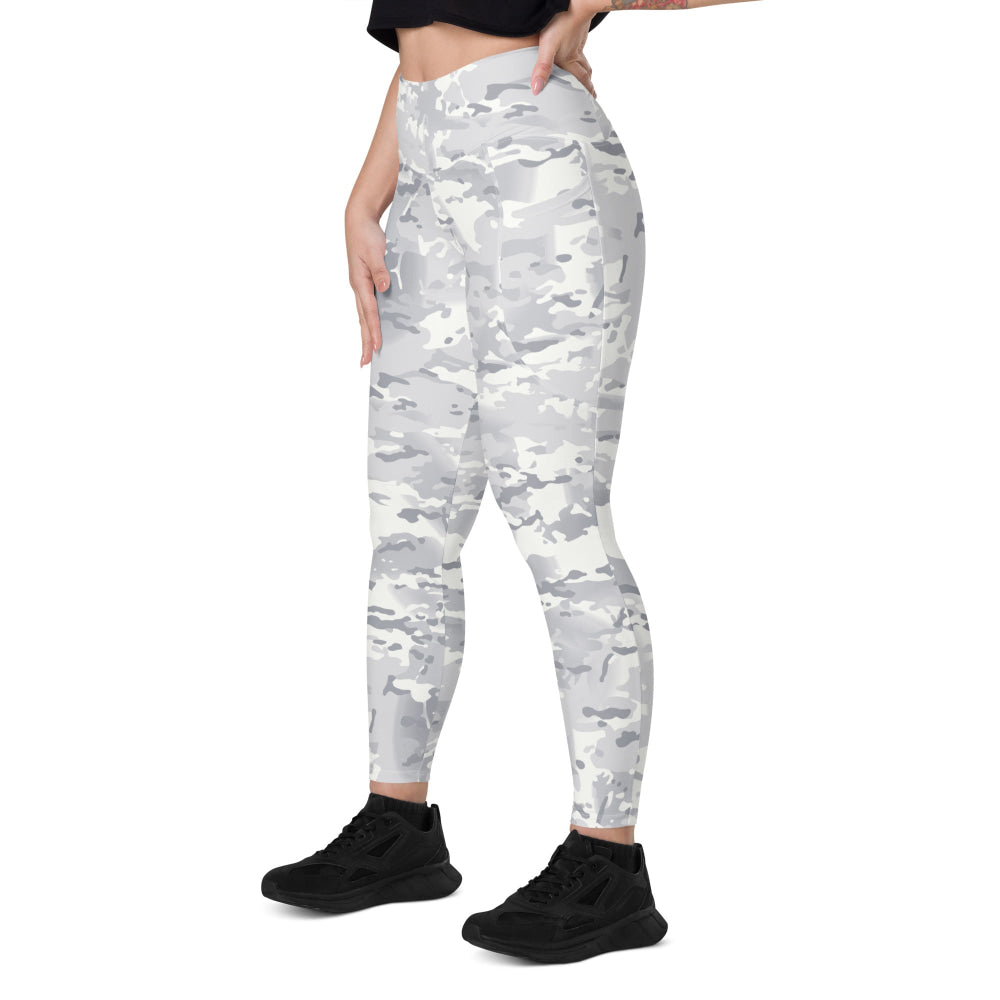 American Multi CAMO Alpine Leggings with pockets - Womens With Pockets