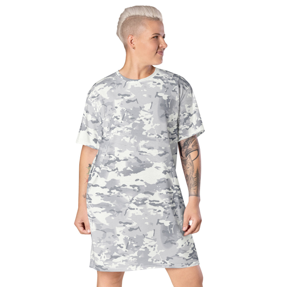 American Multi CAMO Alpine T-shirt dress - 2XS - Womens T-Shirt Dress