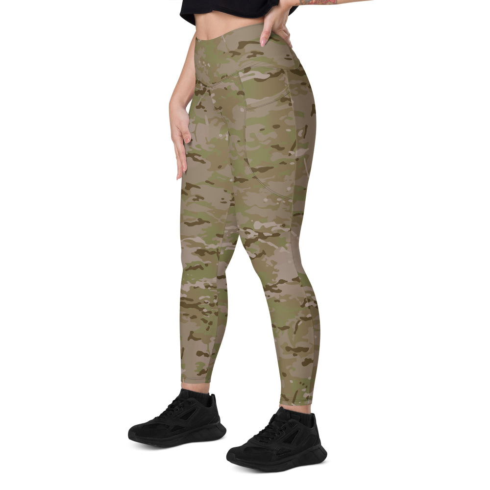 American Multi CAMO Arid Leggings with pockets - Womens With Pockets