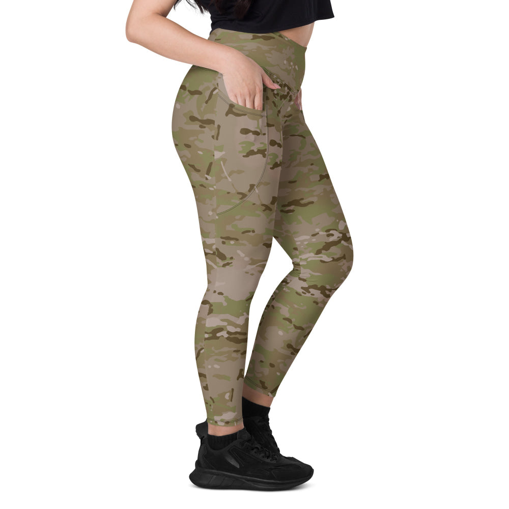 American Multi CAMO Arid Leggings with pockets - Womens With Pockets