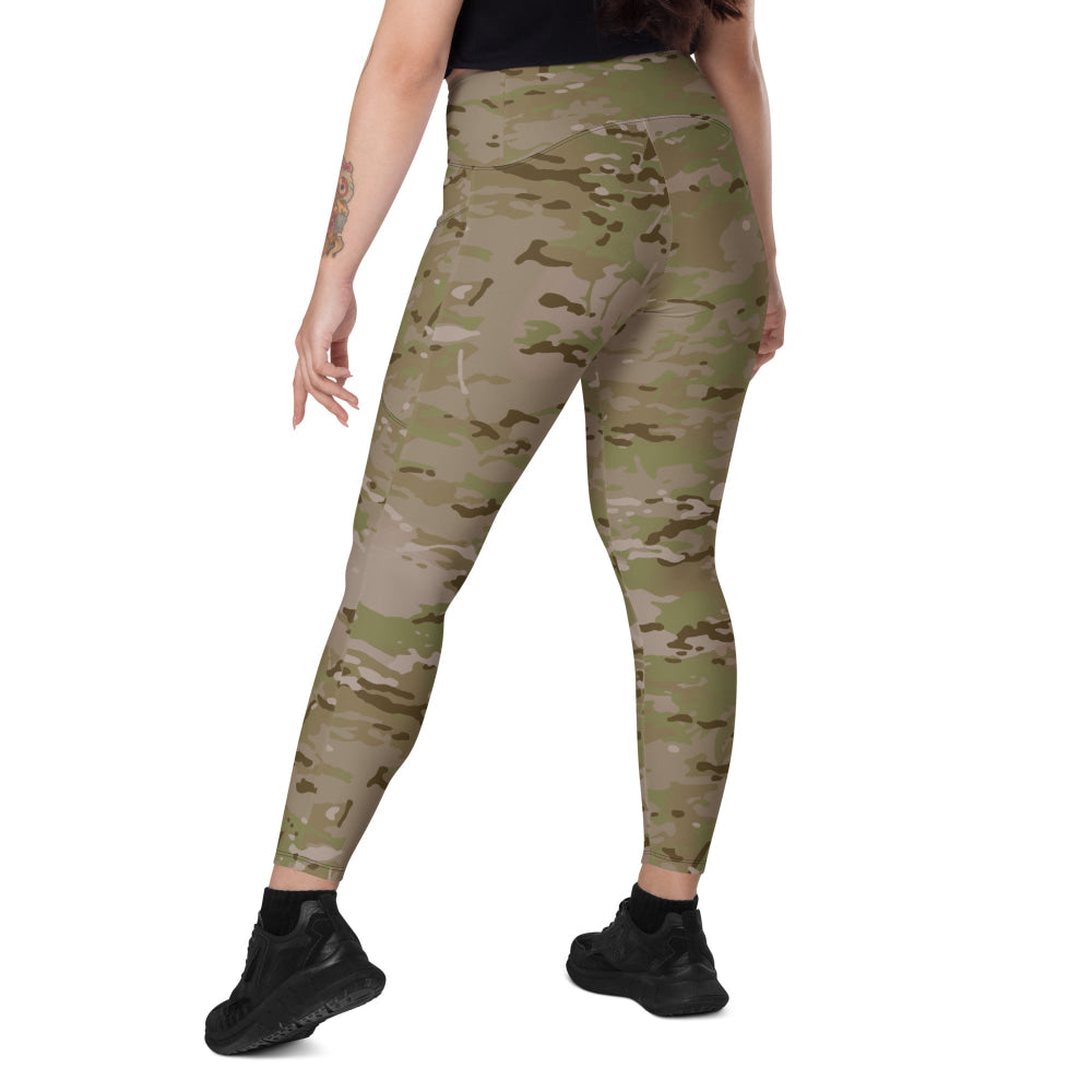 American Multi CAMO Arid Leggings with pockets - Womens With Pockets