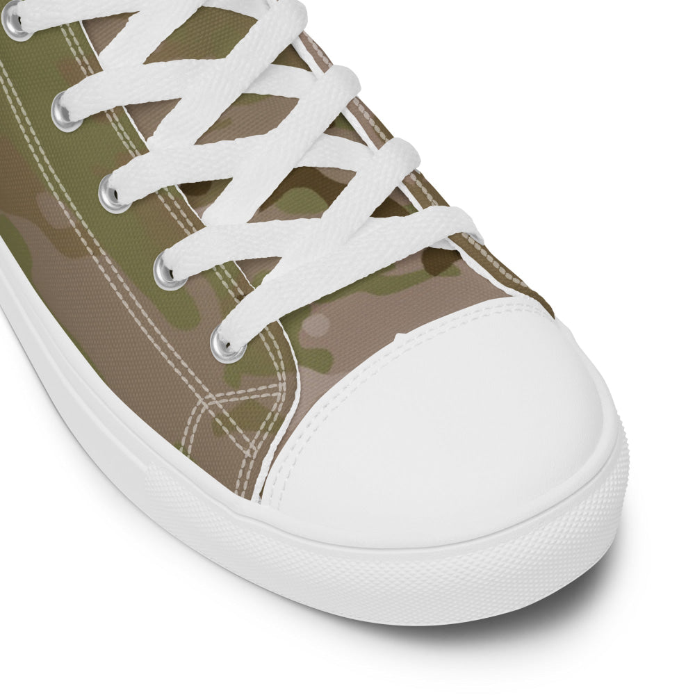 American Multi CAMO Arid Men’s high top canvas shoes - Mens High Top Canvas Shoes