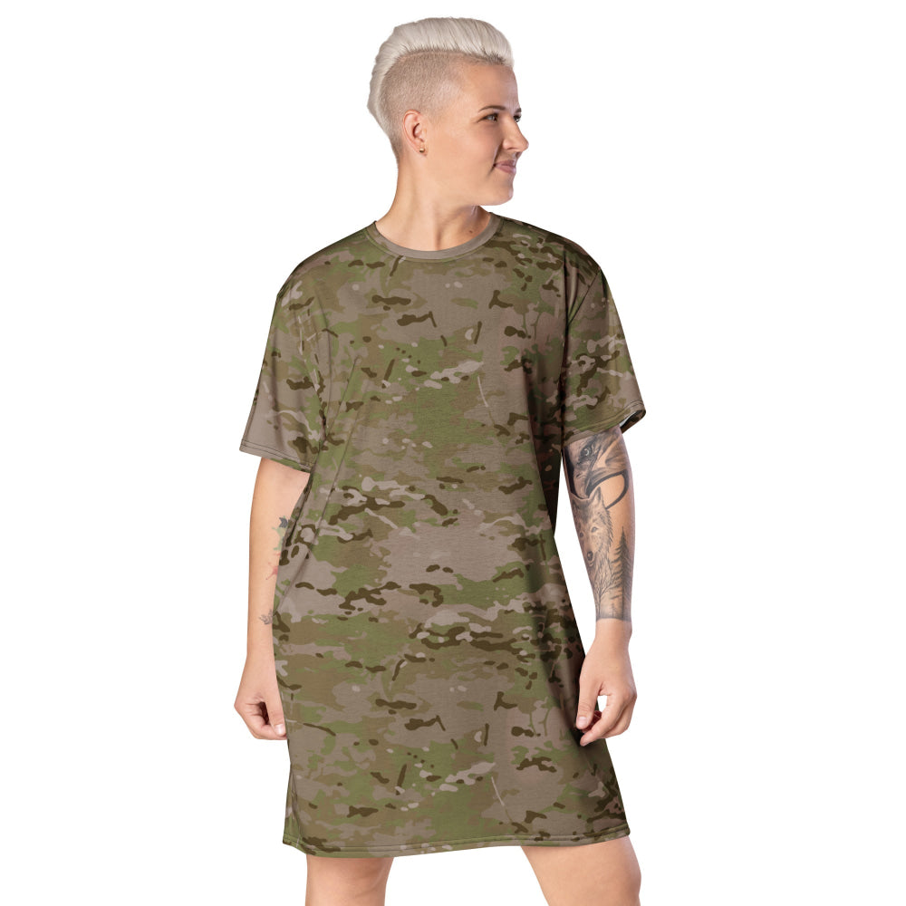 American Multi CAMO Arid T-shirt dress - 2XS - Womens T-Shirt Dress