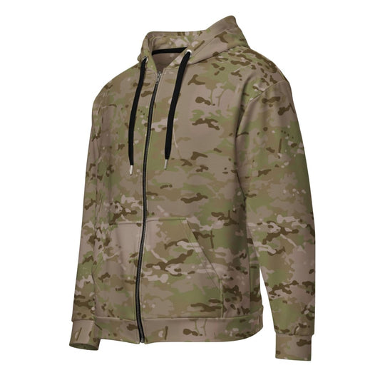 American Multi CAMO Arid Unisex zip hoodie - 2XS
