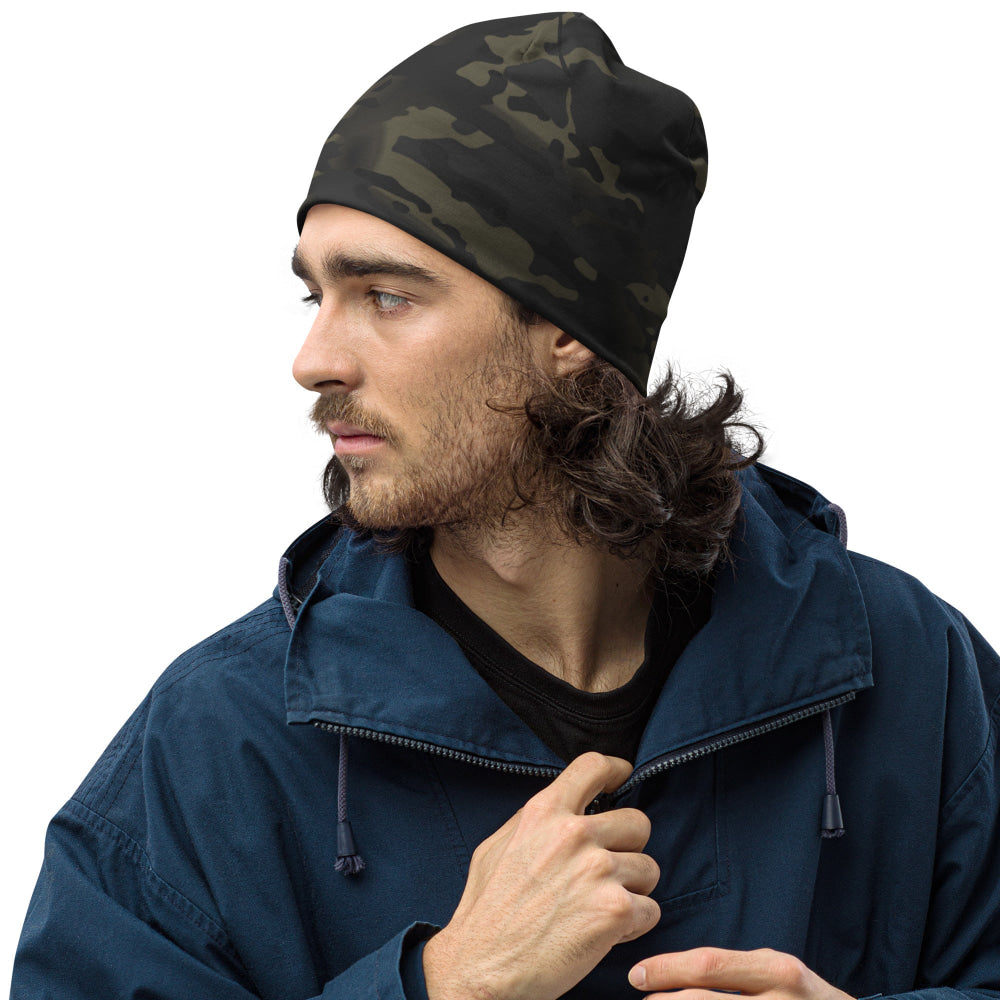 American Multi CAMO Black Beanie