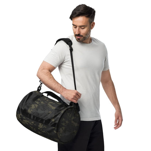 Hummus Fit Cylinder Black Camo Gym Bag