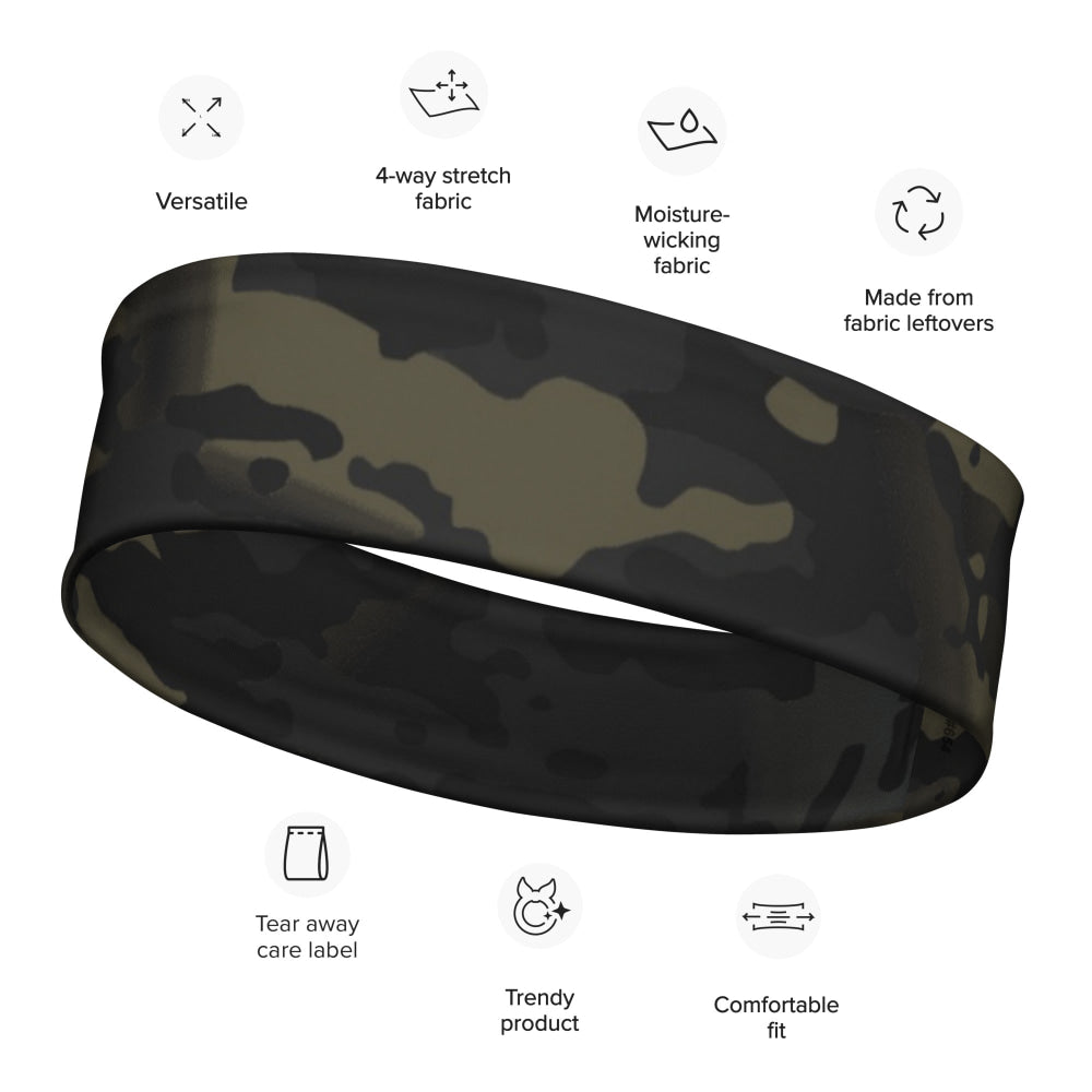 American Multi CAMO Black Headband