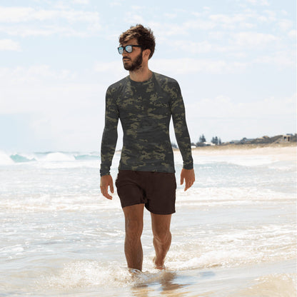 American Multi CAMO Black Men’s Rash Guard - XS - Mens