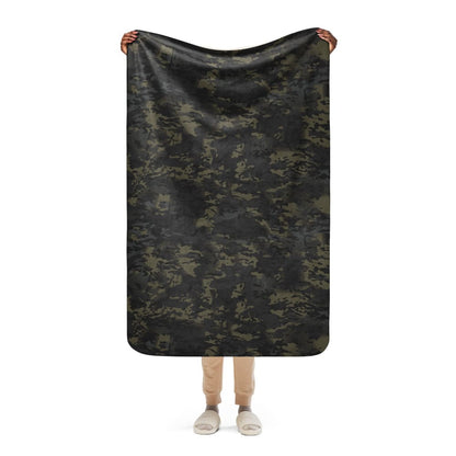 American Multi CAMO Black Sherpa blanket - 37″×57″