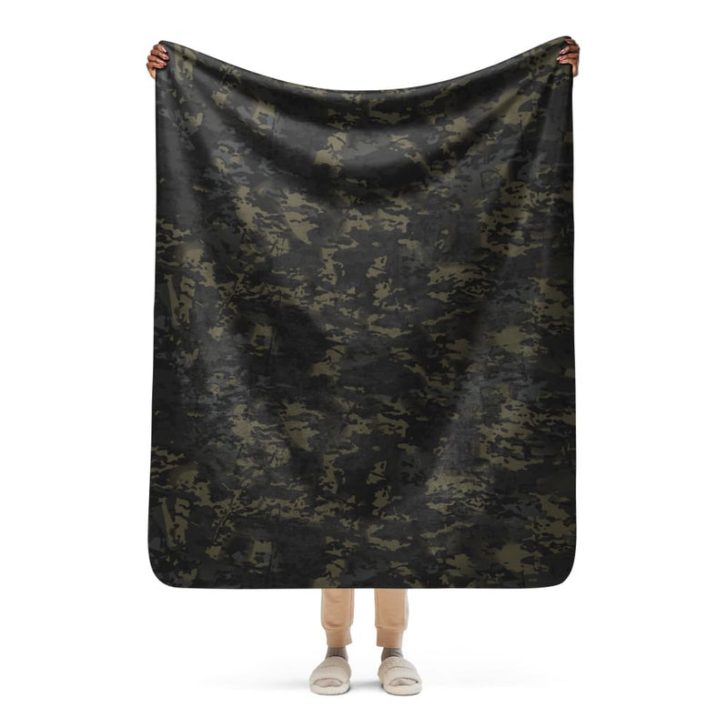 American Multi CAMO Black Sherpa blanket - 50″×60″