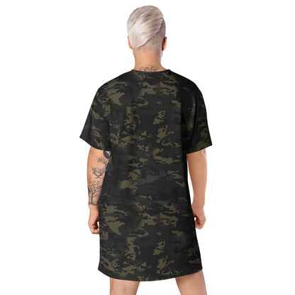 American Multi CAMO Black T-shirt dress - Womens T-Shirt Dress