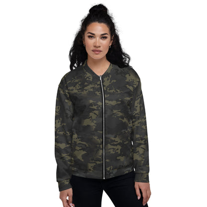 American Multi CAMO Black Unisex Bomber Jacket