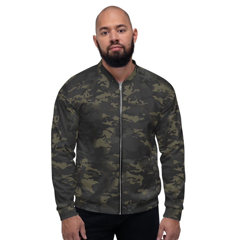 American Multi CAMO Black Unisex Bomber Jacket