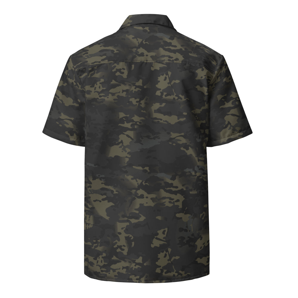 American Multi CAMO Black Unisex button shirt - Button Shirt