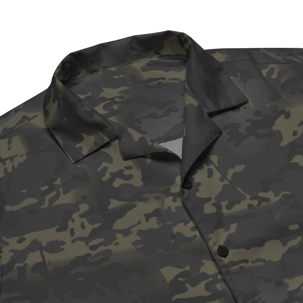 American Multi CAMO Black Unisex button shirt - Button Shirt