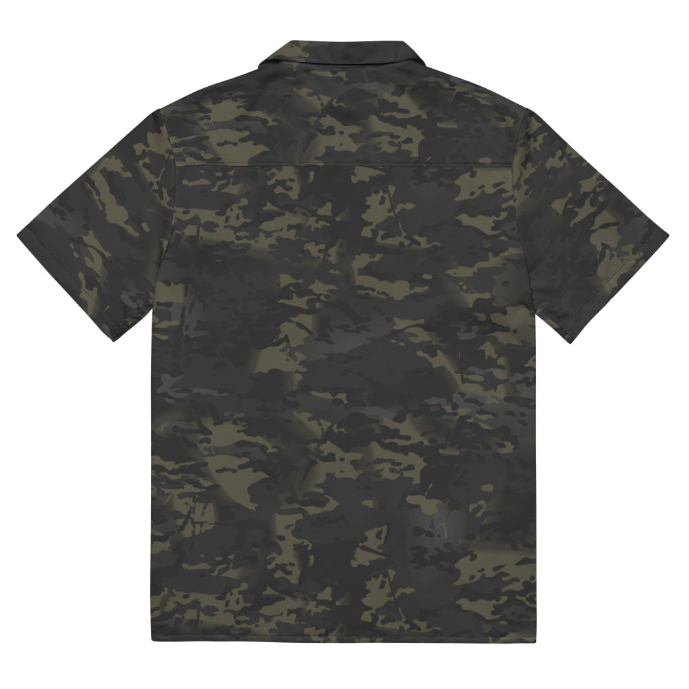 American Multi CAMO Black Unisex button shirt - Button Shirt