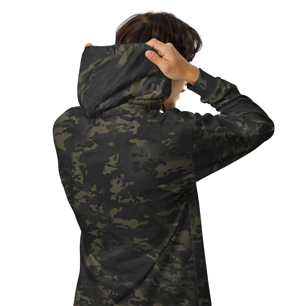 American Multi CAMO Black Unisex zip hoodie - Zip Hoodie