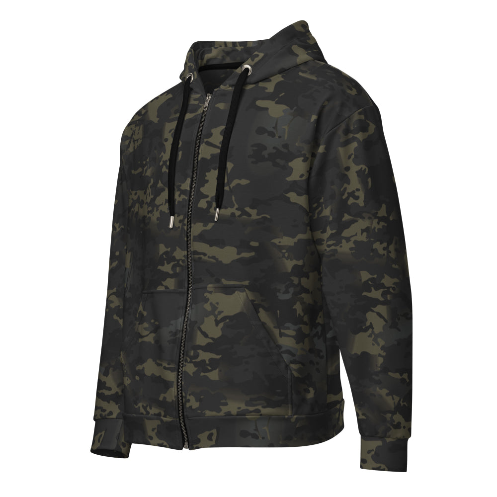 American Multi CAMO Black Unisex zip hoodie - Zip Hoodie