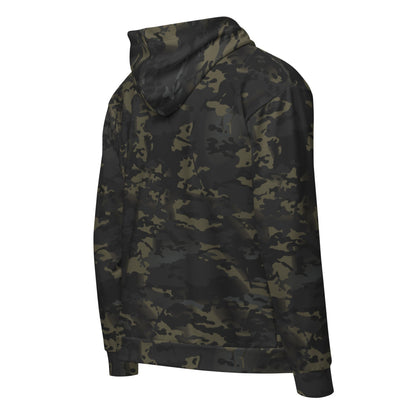 American Multi CAMO Black Unisex zip hoodie - Zip Hoodie