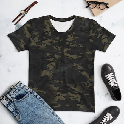 American Multi CAMO Black Women’s T-shirt - Womens T-Shirt