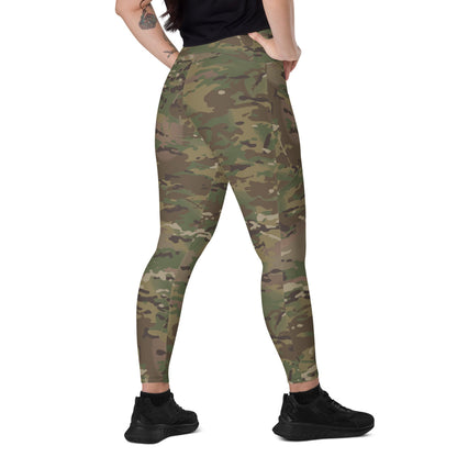 American Multi CAMO Leggings with pockets - 2XS - Womens With Pockets